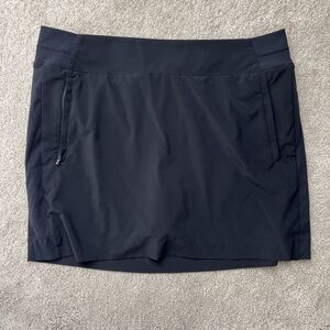 Athleta Brooklyn Skort 16" Womens 16 Black Neutral Tennis Pickleball Golf